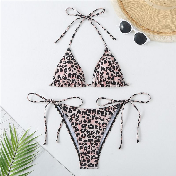 Outer Frenulum Leopard Print Bikini